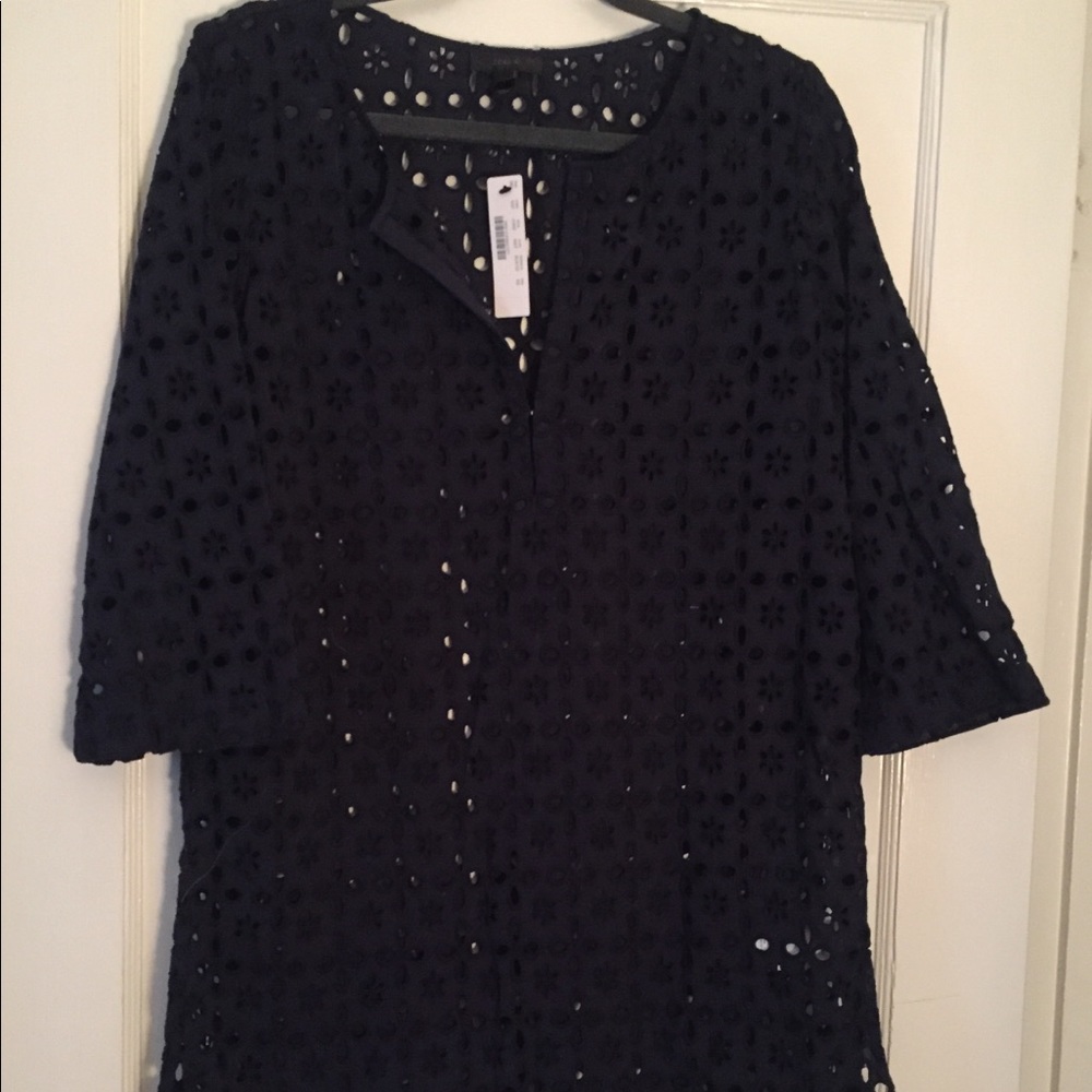 Jcrew laser cut eyelet tunic XS